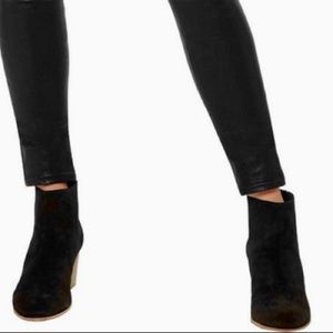 Vince Haider Chelsea Black Suede Heel Bootie